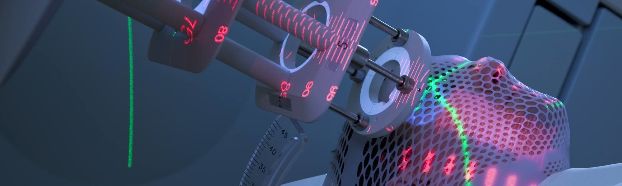 Man Receiving Radiotherapy for Cancer Treatment