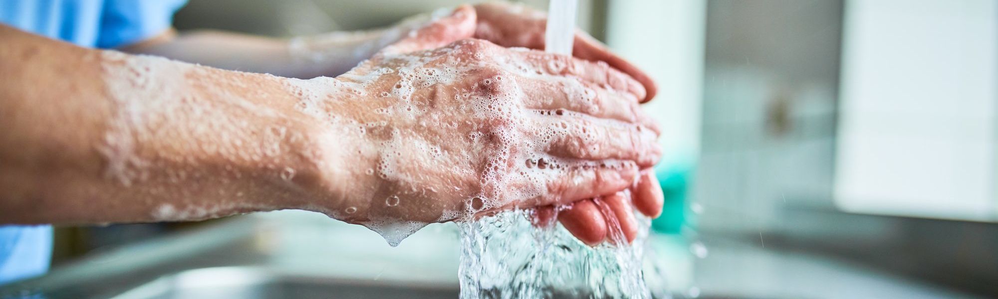 Nurse washing hands